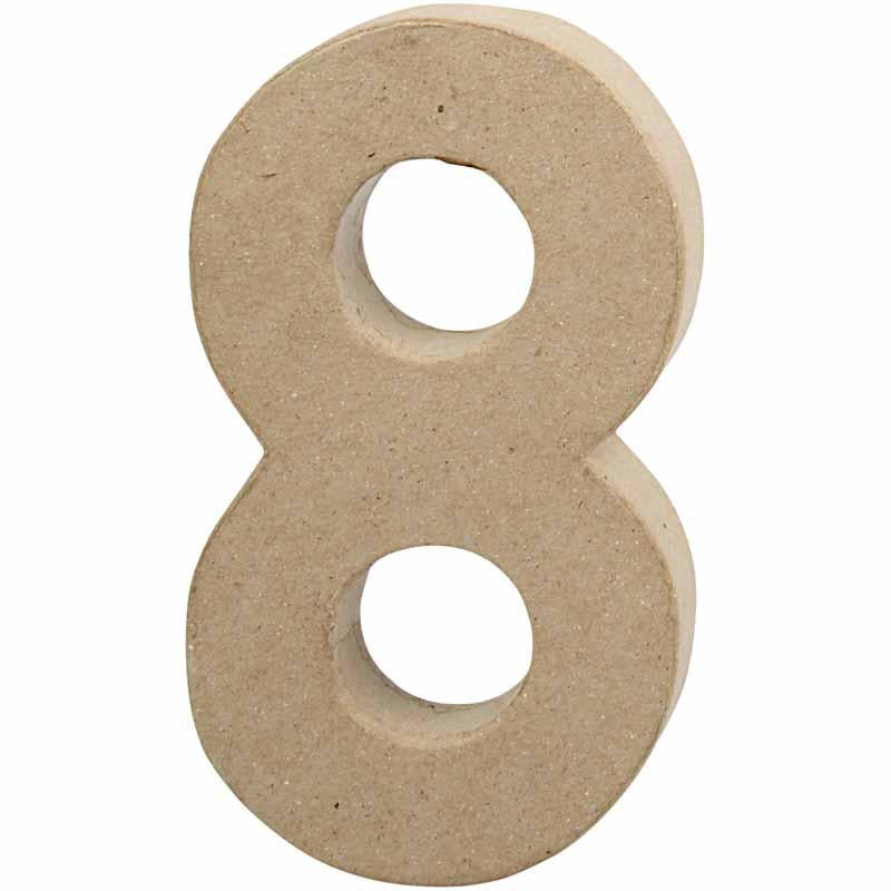 Numéro d'entreprise Creativ, 8, h : 20,2 cm, l : 11 cm, épaisseur 2,5 cm, 1 pièce