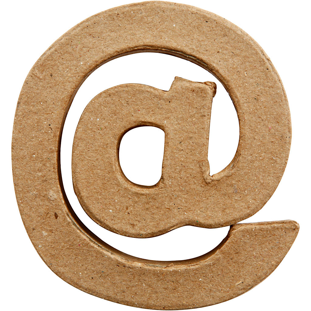 Enseigne d'entreprise Creativ, @, h : 10 cm, l : 9 cm, épaisseur 1,7 cm, 1 pièce