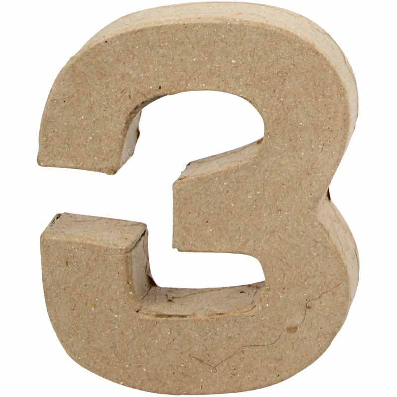 Numéro d'entreprise Creativ, 3, h : 10 cm, l : 8 cm, épaisseur 1,7 cm, 1 pièce