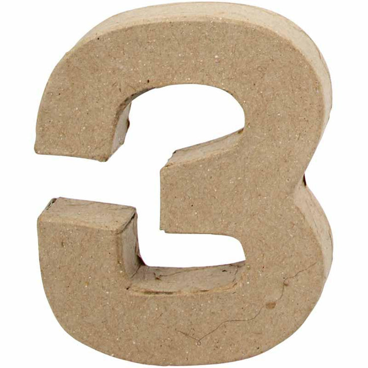 Numéro d'entreprise Creativ, 3, h : 10 cm, l : 8 cm, épaisseur 1,7 cm, 1 pièce