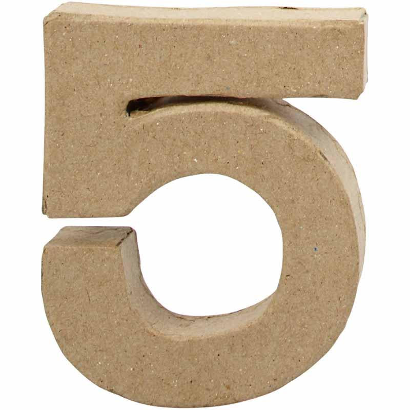 Numéro d'entreprise Creativ, 5, h : 10 cm, l : 8,5 cm, épaisseur 1,7 cm, 1 pièce