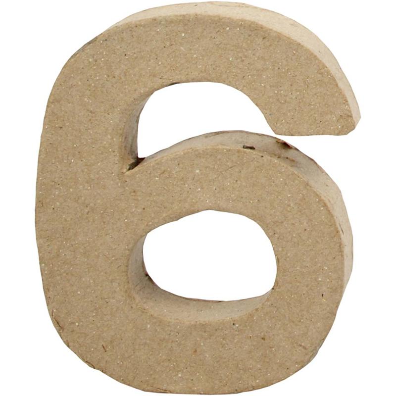 Numéro d'entreprise Creativ, 6, h : 10 cm, l : 8,2 cm, épaisseur 1,7 cm, 1 pièce