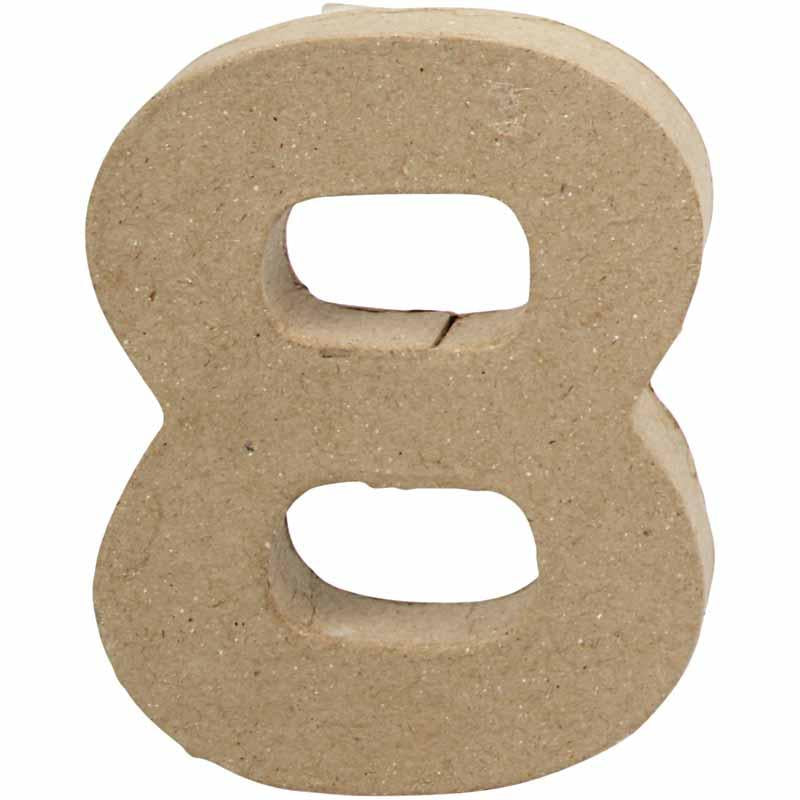 Numéro d'entreprise Creativ, 8, h : 10 cm, l : 7,6 cm, épaisseur 1,7 cm, 1 pièce