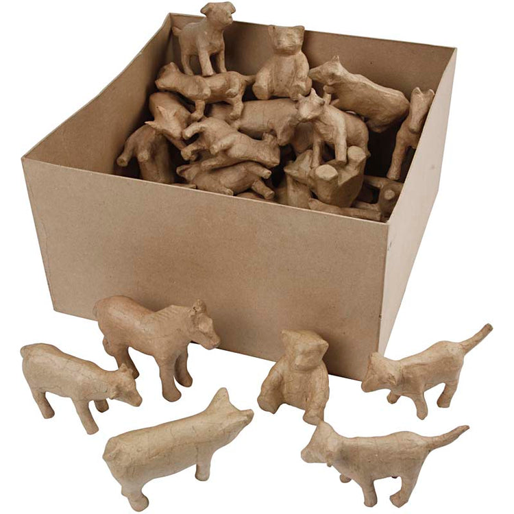 Animaux de la ferme Creativ company, h: 8-12 cm, 60 pièces 1 boîte