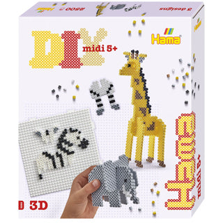 HAMA Iron Bead Set Gift Box 3D Safari