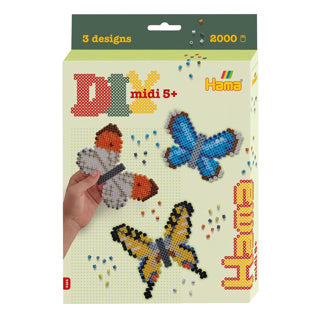 Hama ensemble de perles à repasser papillons, 2000pcs.