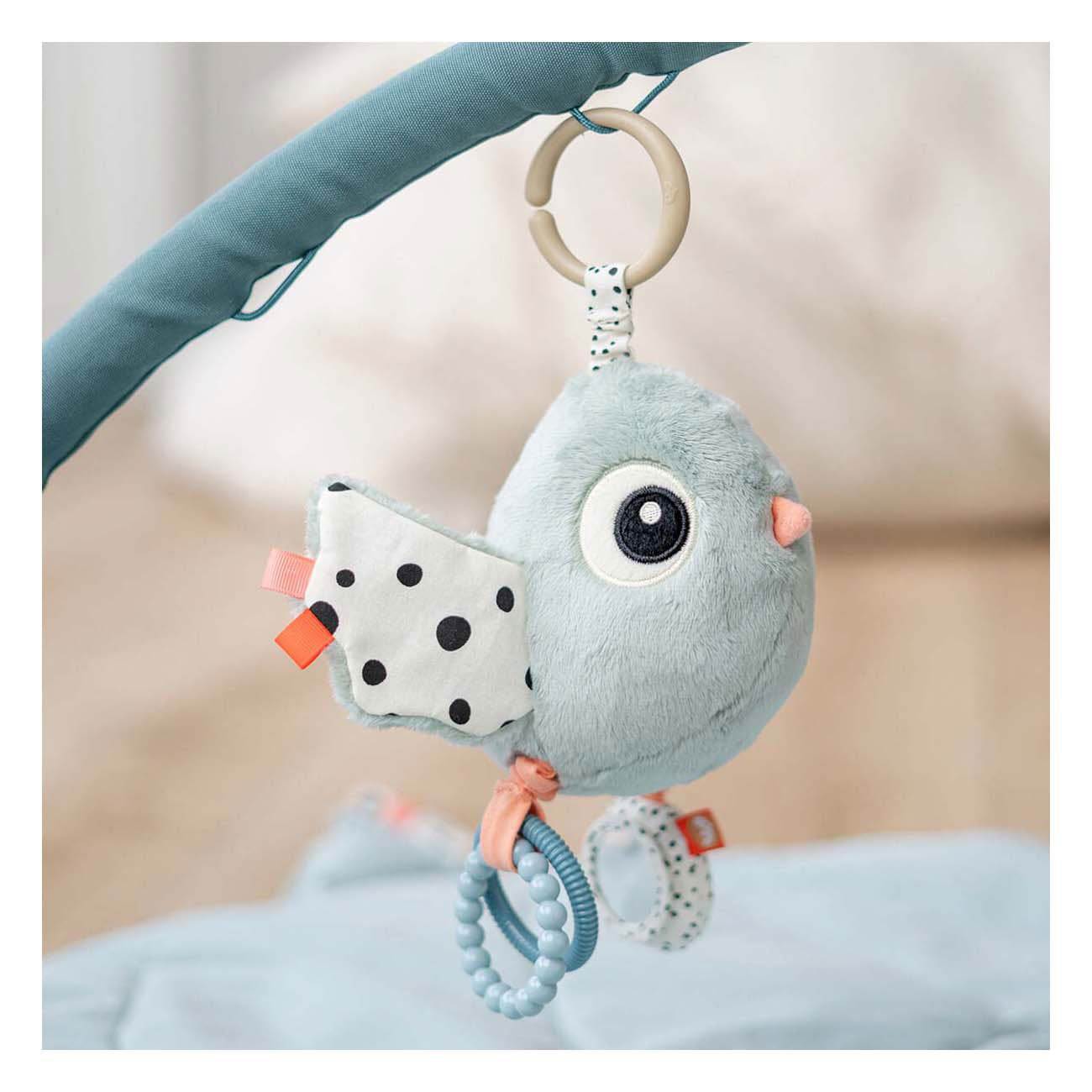 Fait par des activités de cerf Toys Sensory Birdee Blue