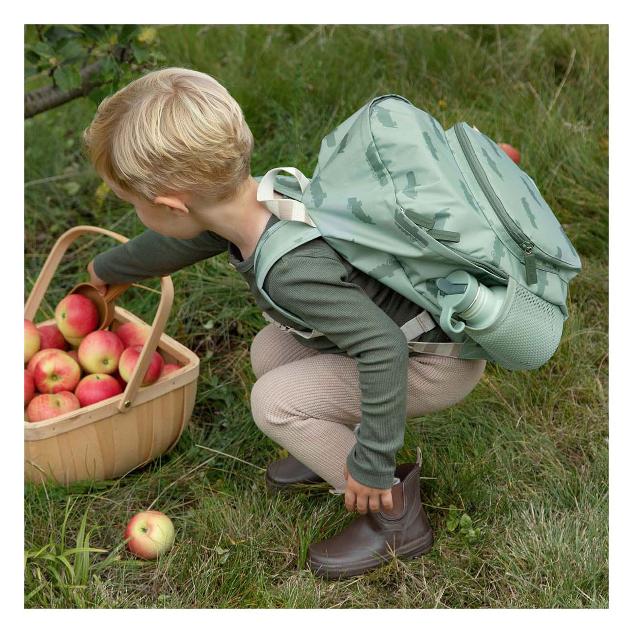 Fait par Deer Children's Backpack Croco Green 5 L