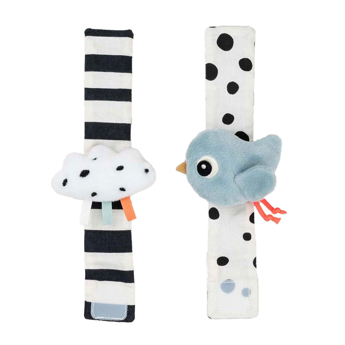 Fait par le poignet de cerf Rattle Happy Clouds Blue, 2e.