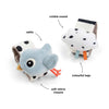 Fait par le poignet de cerf Rattle Happy Clouds Blue, 2e.