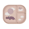 Fait par plaque de compartiment de cerf nuages ​​heureux rose