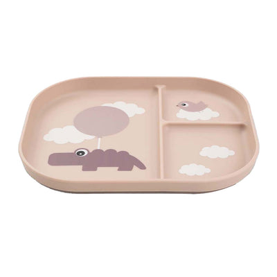 Fait par plaque de compartiment de cerf nuages ​​heureux rose
