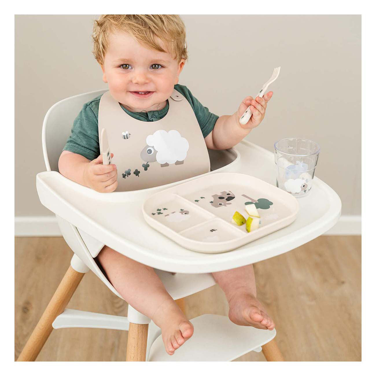 Fait par les compartiments de cerf Kleine Farm Beige