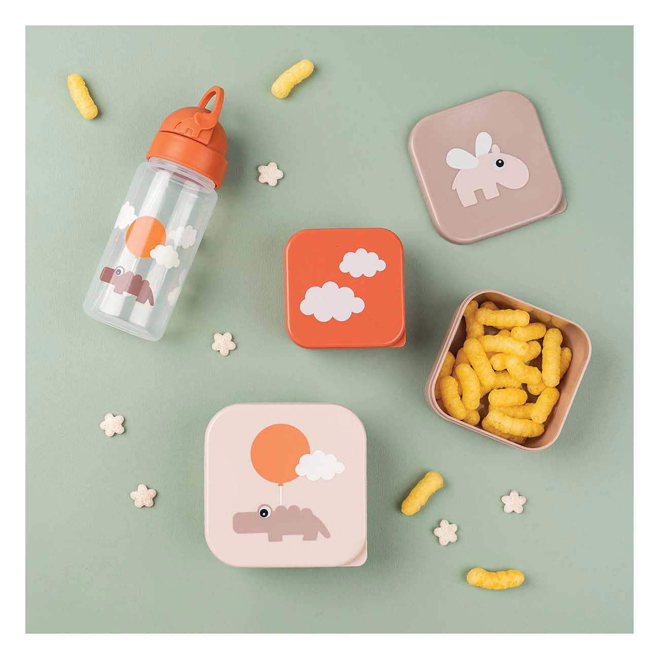 Fait par le cerf snackbox happy nuds rose, 3e.