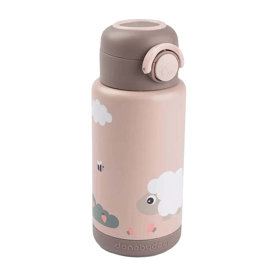 Fait par des cerfs isolés bouteille de boisson minuscule ferme - rose