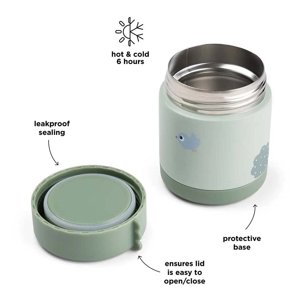 Fait par Deer Isolate Food Bank 300ml - Green