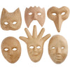 Masques d'entreprise Creativ, h: 12-21 cm, 6 pièces 1 boîte