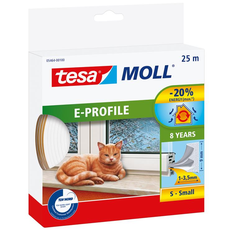 Tesa 1003331 - profil moll cl.e blanc 25m | 10 pièces