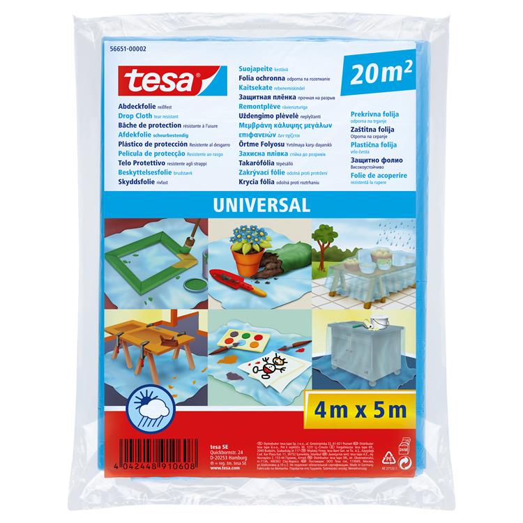 Tesa 1004690 - film de couverture univ. 4mx5m | 10 pièces