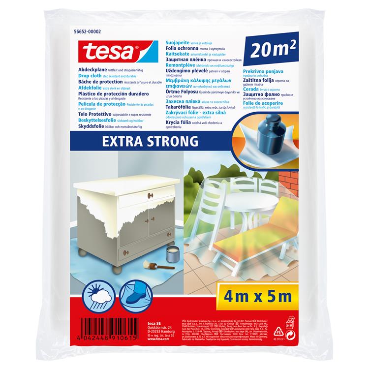 Tesa 1004689 - film de couverture extra extensible.20m2 | 5 pièces