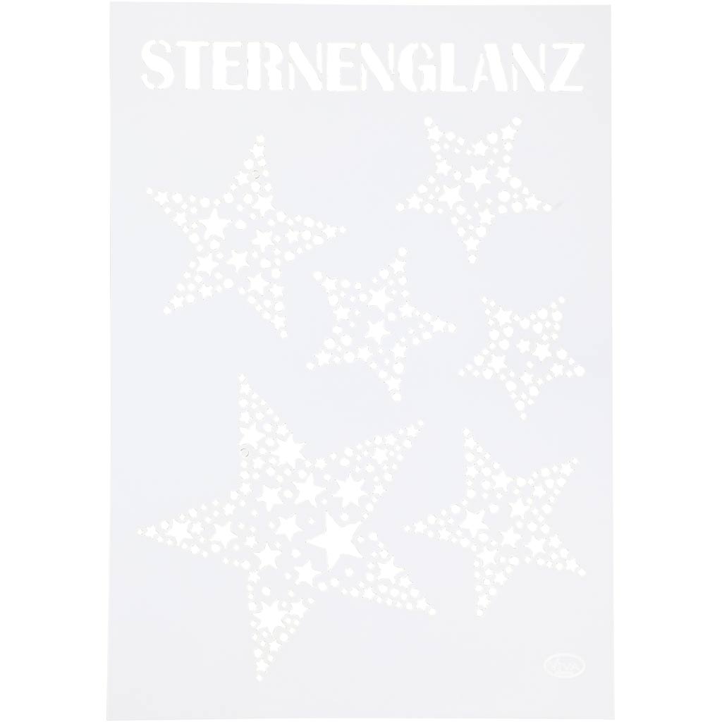 Template flexible de la décoration Viva, étoiles, A4, Vel 210x297 mm, 1 pièce
