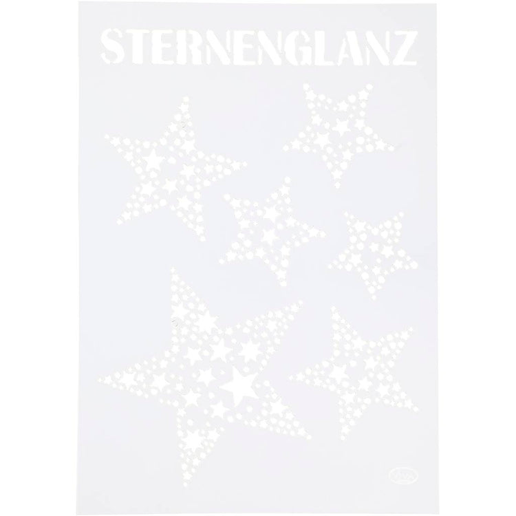 Template flexible de la décoration Viva, étoiles, A4, Vel 210x297 mm, 1 pièce