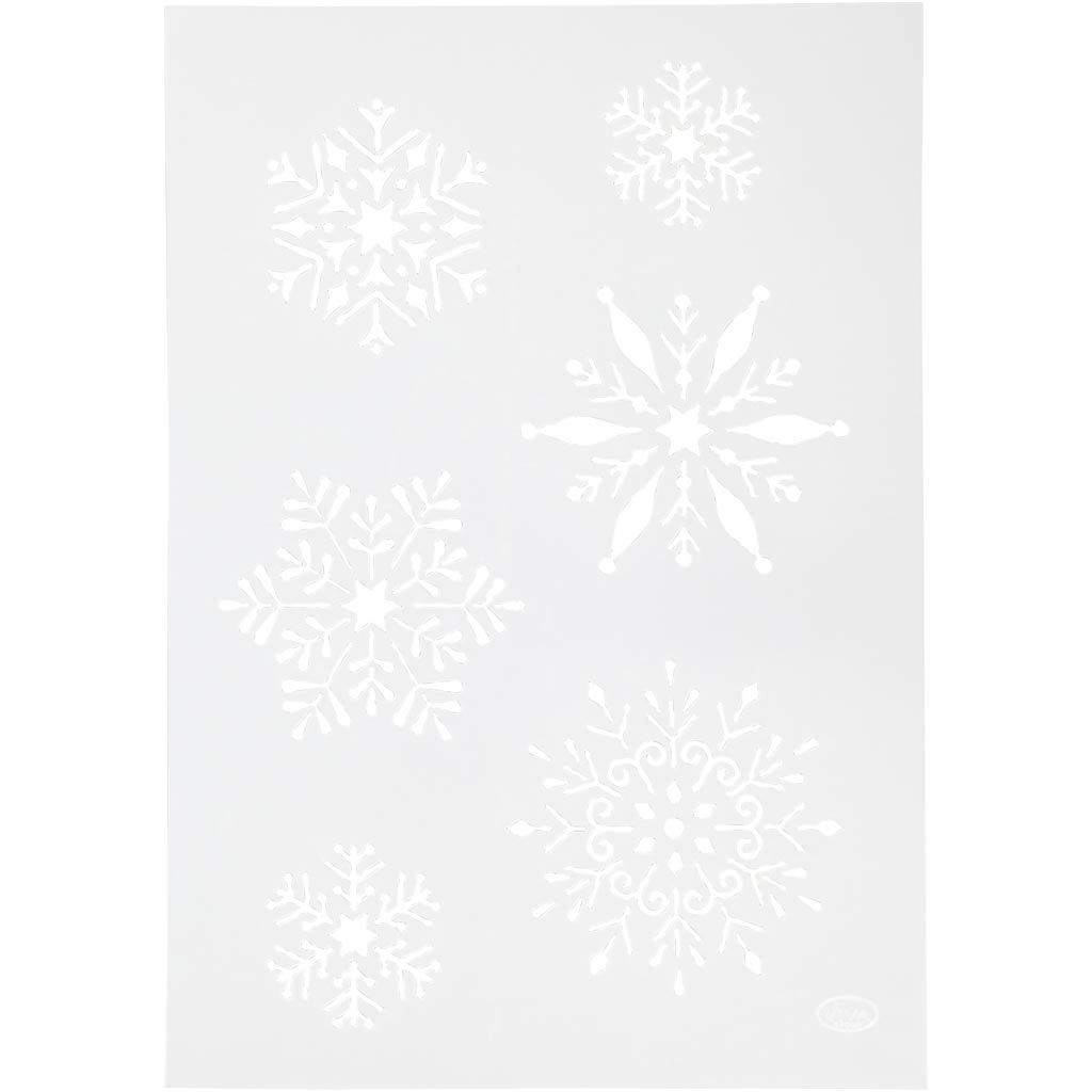 Template flexible de la décoration Viva, Snowflake, A4, Vel 210x297 mm, 1 pièce