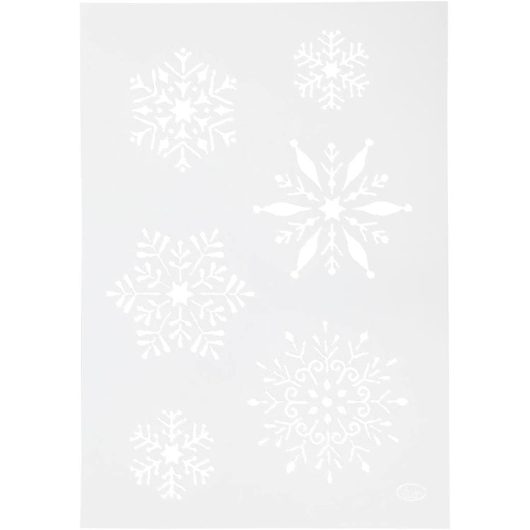 Template flexible de la décoration Viva, Snowflake, A4, Vel 210x297 mm, 1 pièce