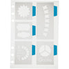 Gabarit, 5 grands motifs, feuille 12,5x17,5 cm, 1 feuille