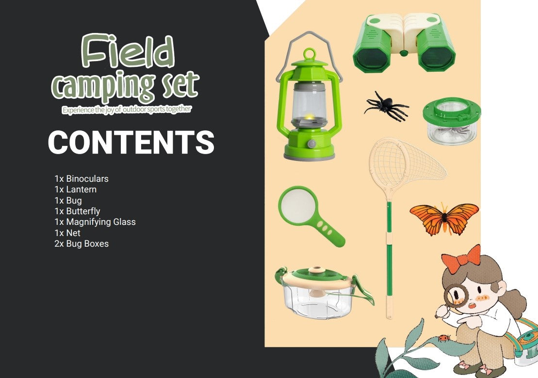 Ensemble de camping pour enfants Byomic 8 pièces