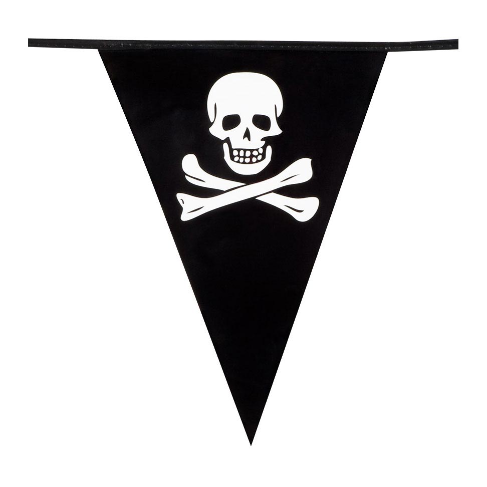 Ligne de drapeau pirate, 6mtr.