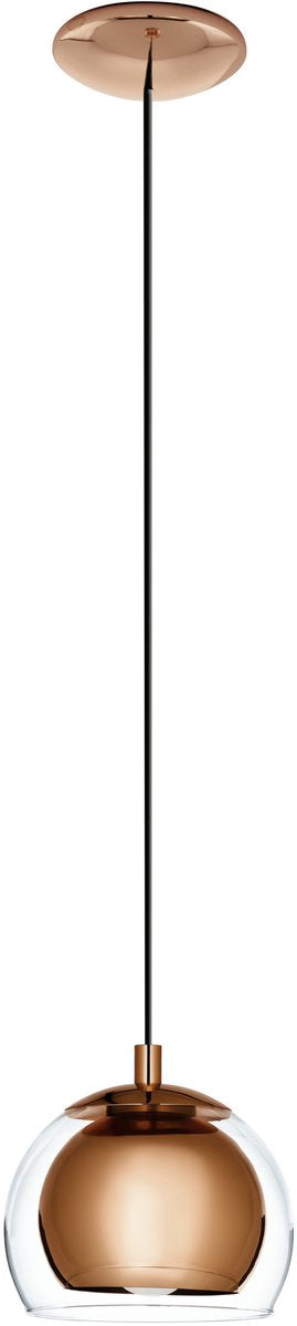 Lampe à suspension Eglo rocamar - e27 - 1 lumière - ø19 cm - verre - couleur cuivre