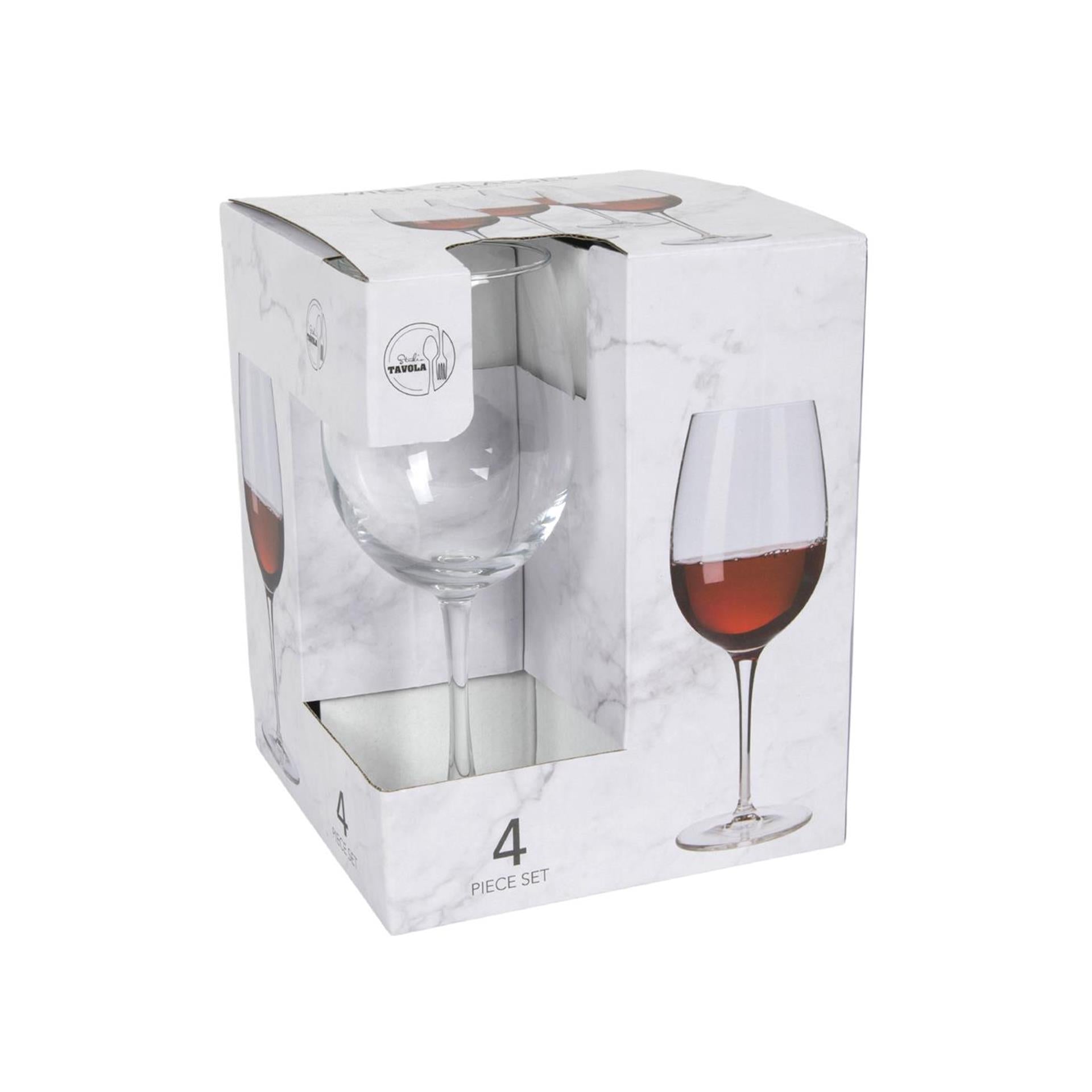 Verres à vin rouge 460ml lot de 4 pièces
