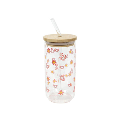 Verre à boire avec paille et couvercle 500ml