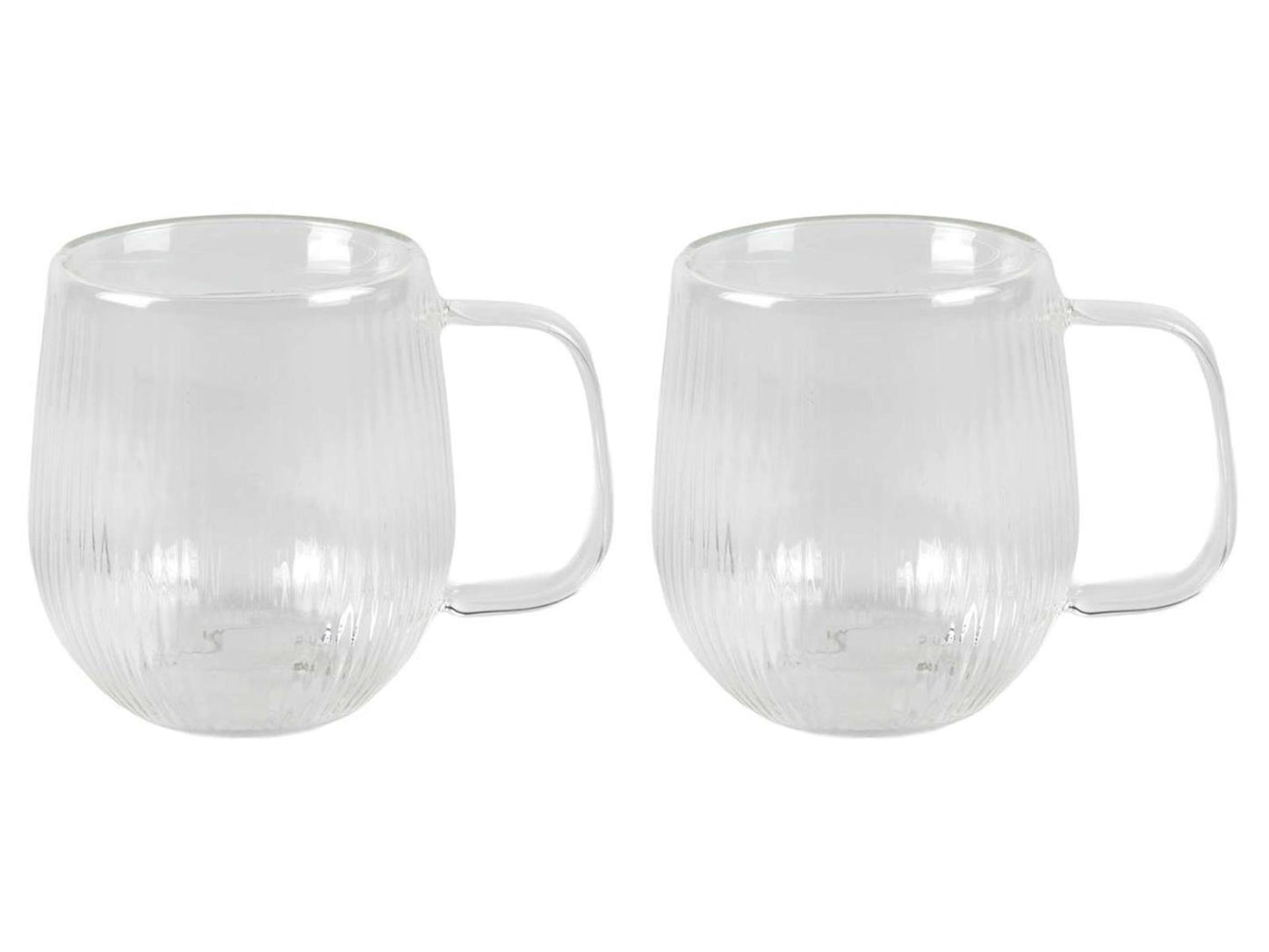 Lignes de verre à double paroi 2 pièces