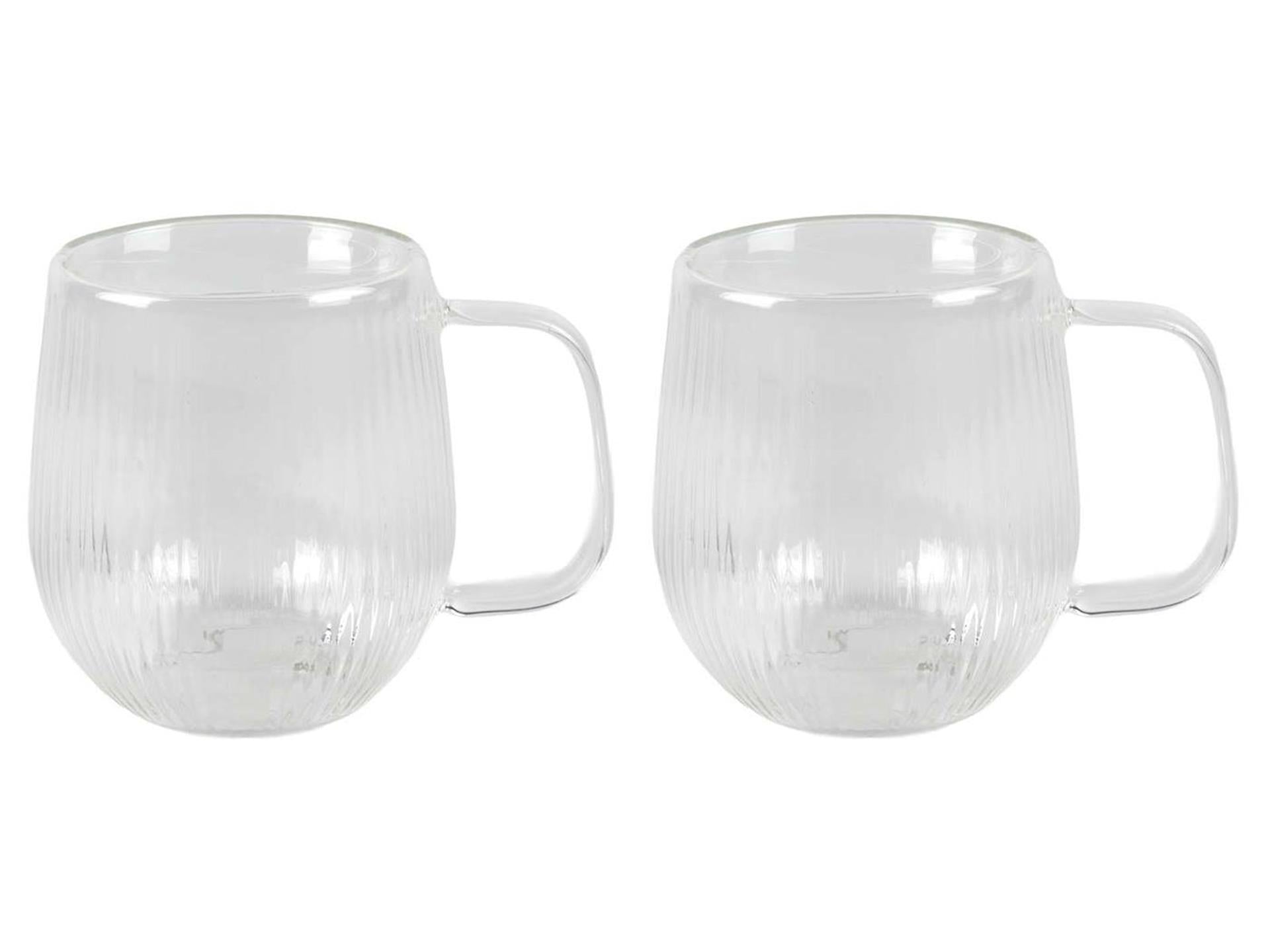 Lignes de verre à double paroi 2 pièces