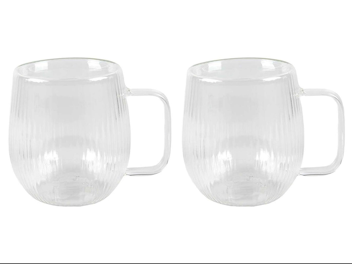 Lignes de verre à double paroi 2 pièces