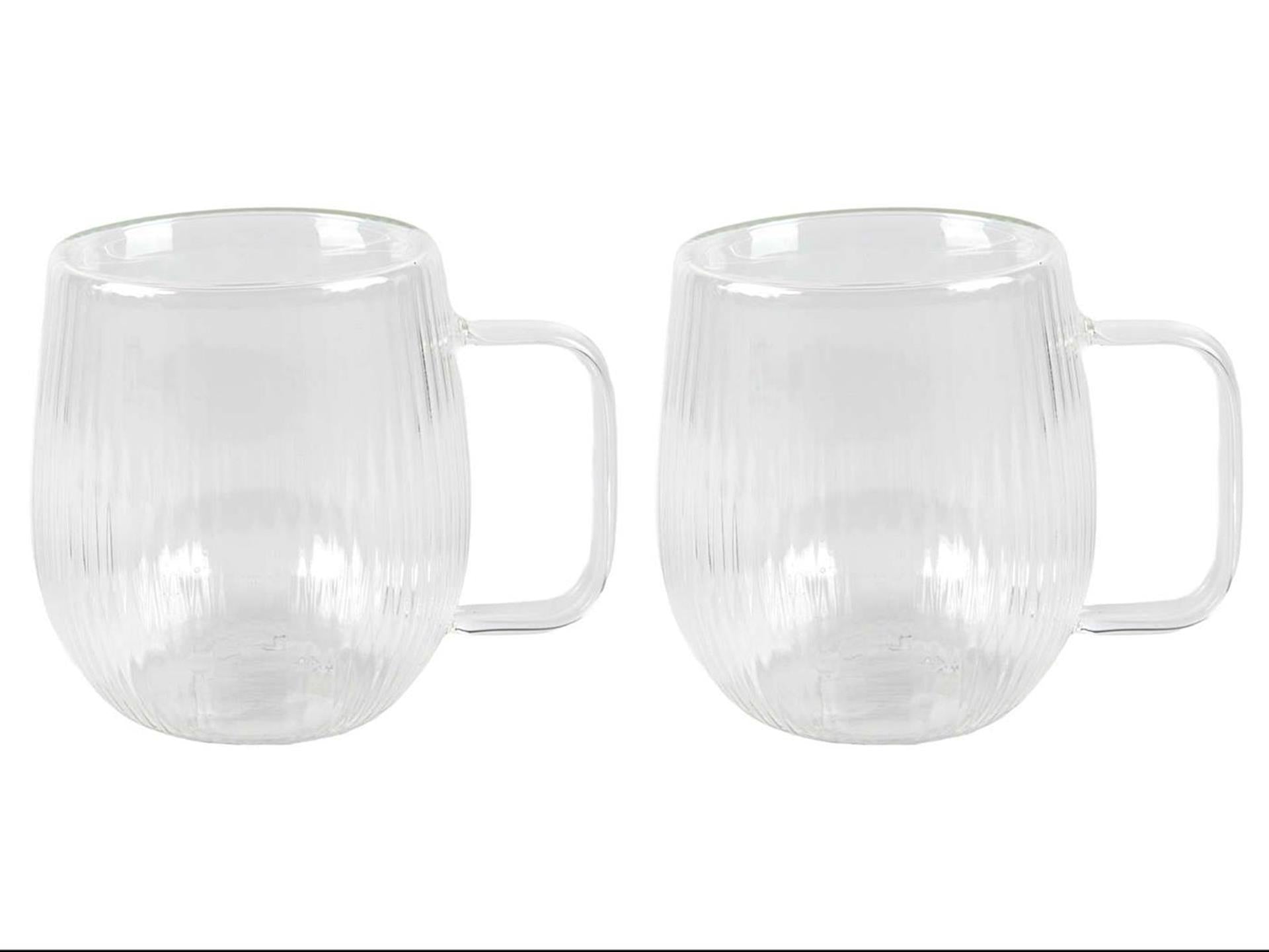 Lignes de verre à double paroi 2 pièces