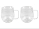 Lignes de verre à double paroi 2 pièces