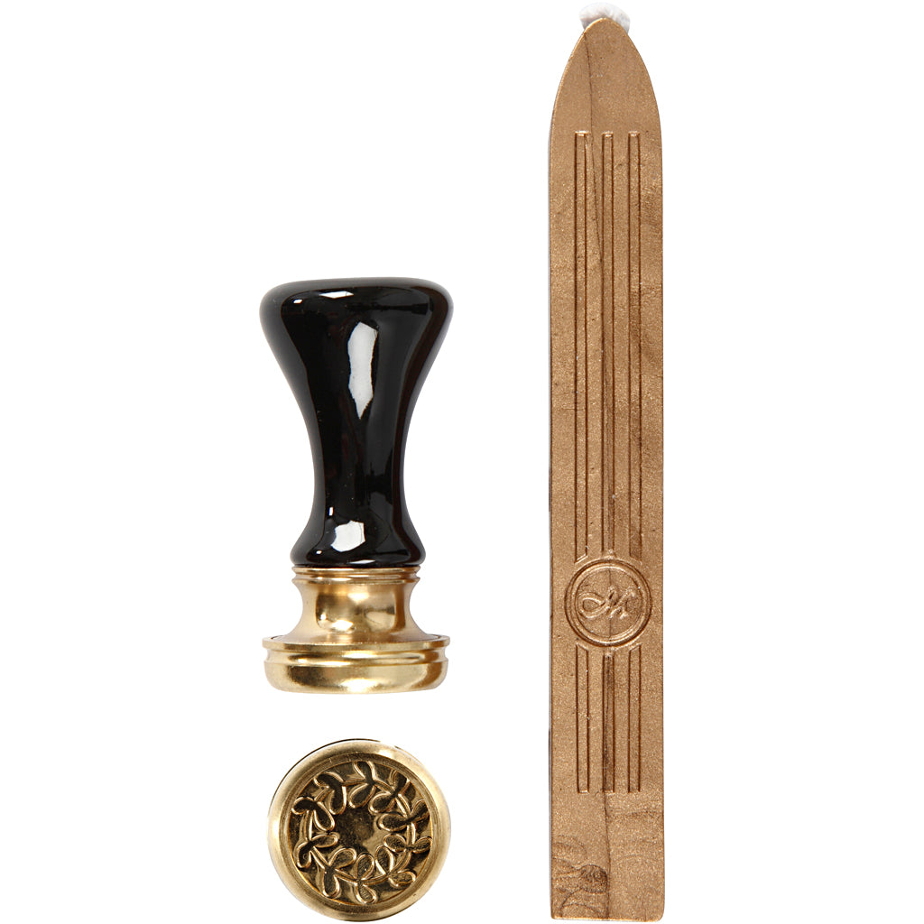Jeu de sceaux d'entreprise Creativ, d 17 mm, or, 1 jeu