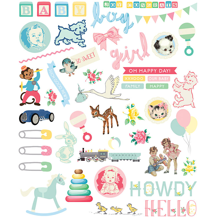 Étiquettes Creativ company, bébé, taille 15-125 mm, 120 gr, 48x2 pièces 1 boîte