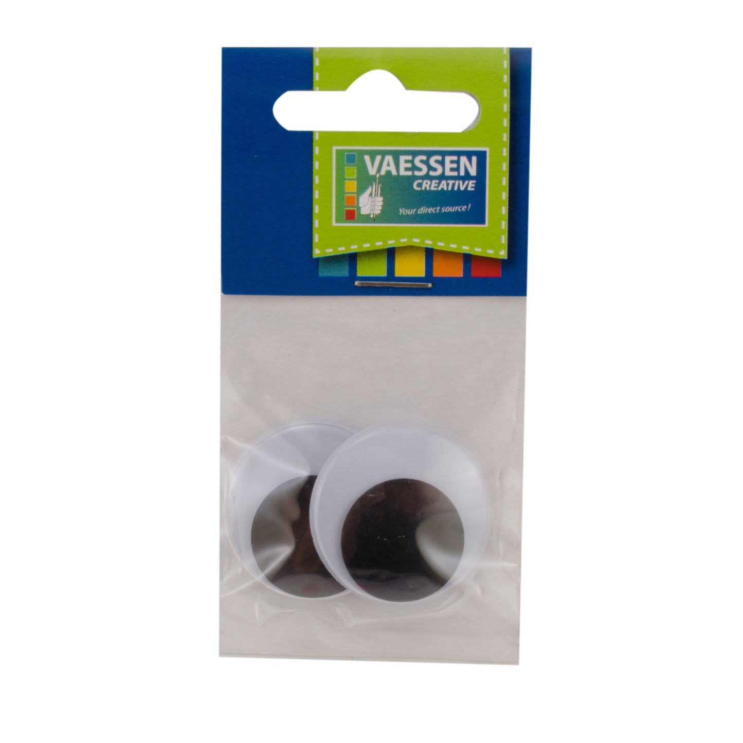Vaessen creative • yeux écarquillés blanc-noir 30mm 2pcs