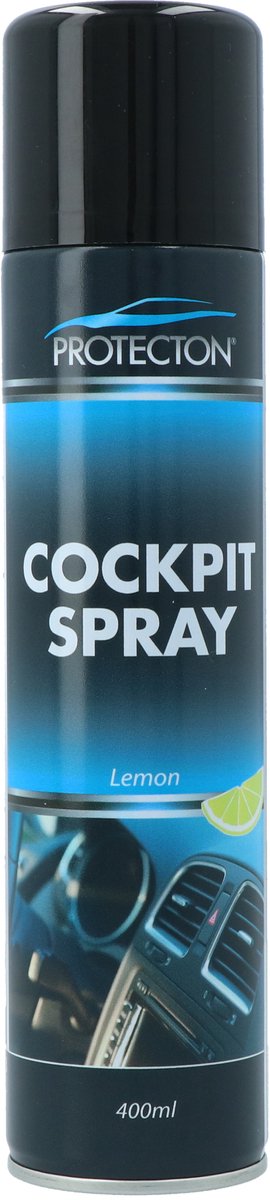 Protecton cockpit spray citron - nettoie et entretient les pièces en plastique - pour plastique et cuir - redonne la couleur - au parfum frais de citron - 400ml