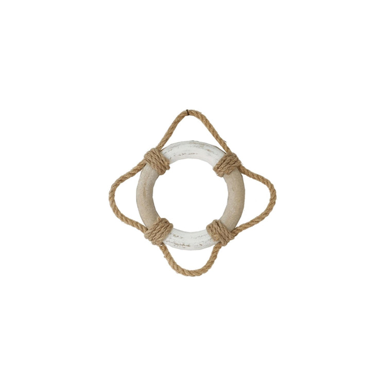Gerkimex bouée de sauvetage déco bois 14,5x14,5x2,5cm