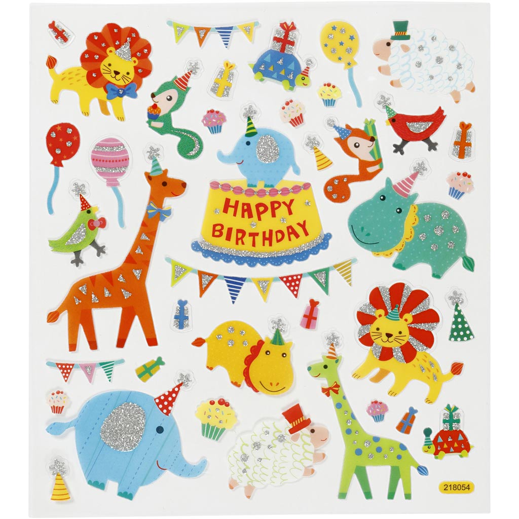 Autocollants Creativ company, orchestre d'animaux, feuille 15x16,5 cm, 1 feuille