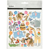 Autocollants Creativ company, anniversaire animal, feuille 15x16,5 cm, 1 feuille