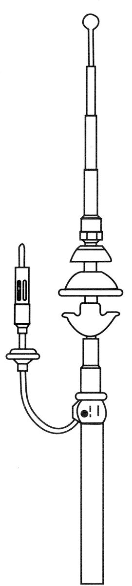 Antenne télescopique Carpoint 4 sections 100cm - noire