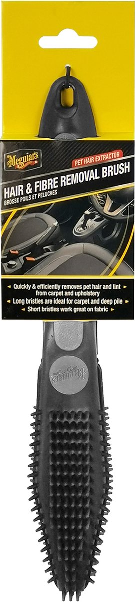 Brosse de nettoyage Meguiar's – 32 x 7 cm – microfibre – brosse à poils d'animaux pour voiture – brosse pour détails intérieurs