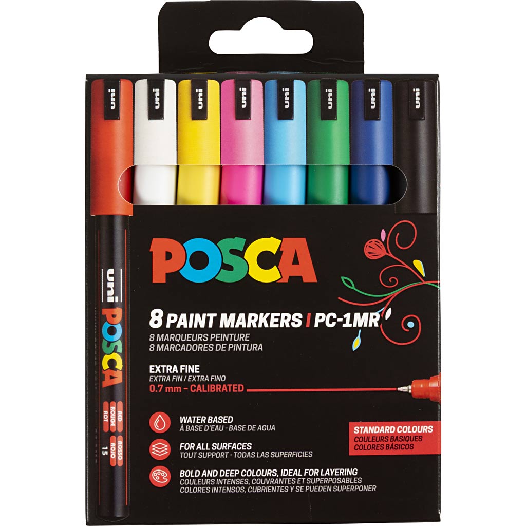 Https : www.cchobby.nl posca-marker-afm-pc-1mr-line Thickness-0-7-mm-extra-fine-8-piece-1-piece