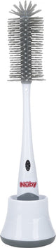 Nûby nuby - goupillon en silicone avec support - gris